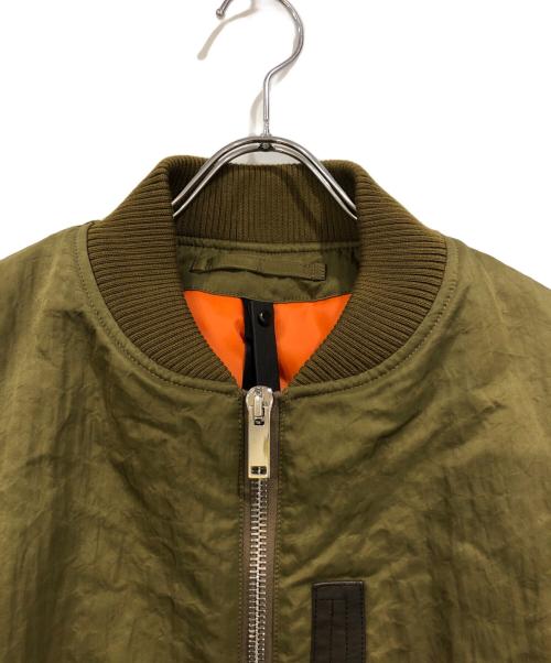 wjk（ダブルジェイケー）wjk (ダブルジェイケー) shrink MA-1ジャケット カーキ サイズ:SIZE Mの古着・服飾アイテム