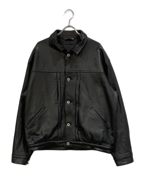 JOURNAL STANDARD（ジャーナルスタンダード）JOURNAL STANDARD (ジャーナルスタンダード) ニュージーランド ラムレザー トラッカージャケット ブラック サイズ:SIZE Lの古着・服飾アイテム