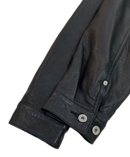 JOURNAL STANDARD（ジャーナルスタンダード）JOURNAL STANDARD (ジャーナルスタンダード) ニュージーランド ラムレザー トラッカージャケット ブラック サイズ:SIZE Lの古着・服飾アイテム