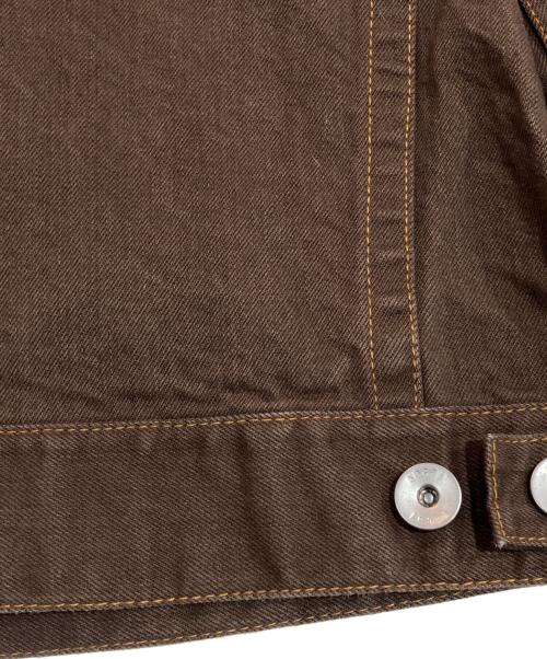 sacai（サカイ）sacai (サカイ) WOMEN'S ASYMMETRIC DENIM JACKET ブラウン サイズ:SIZE 3の古着・服飾アイテム