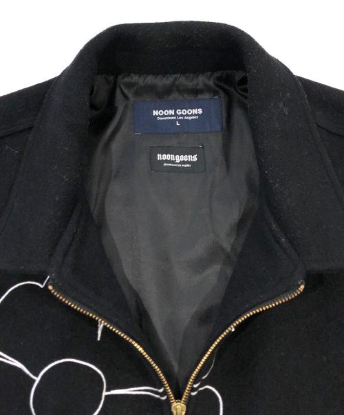 NOON GOONS（ヌーングーンズ）NOON GOONS (ヌーングーンズ) FLORAN EMBROIDERY JACKET ブラック サイズ:SIZE Lの古着・服飾アイテム