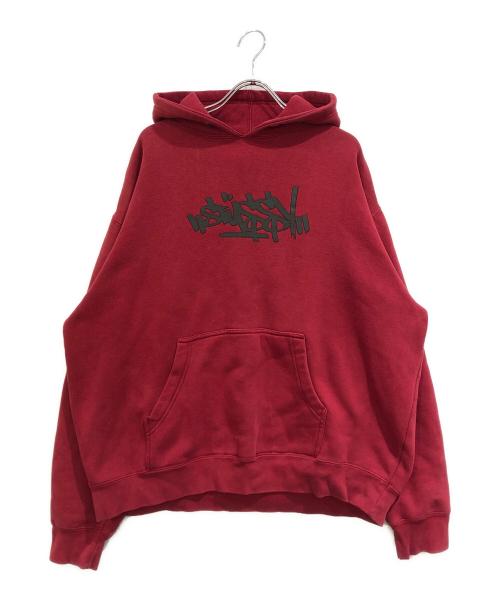 stussy（ステューシー）stussy (ステューシー) ロゴパーカー レッド サイズ:SIZE Lの古着・服飾アイテム