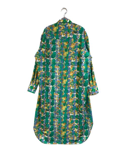 HERALBONY（ヘラルボニー）HERALBONY (ヘラルボニー) シャツワンピース「タイトル不明」 グリーン サイズ:SIZE Freeの古着・服飾アイテム