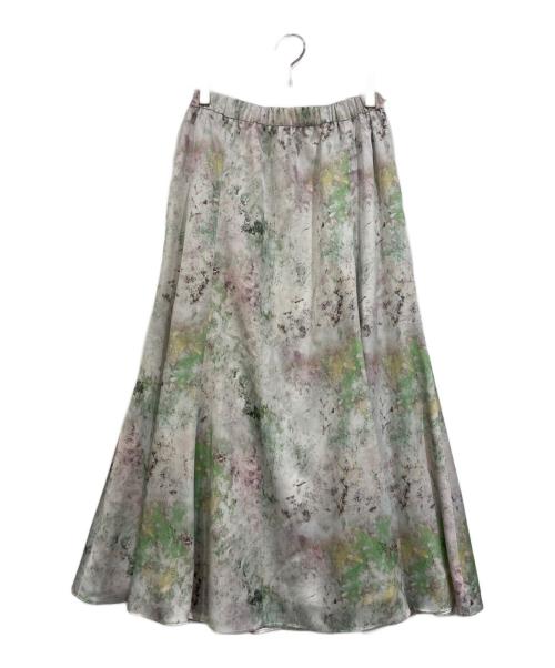 HERALBONY（ヘラルボニー）HERALBONY (ヘラルボニー) サテンスカート「サクラ」 グリーン サイズ:SIZE Mの古着・服飾アイテム