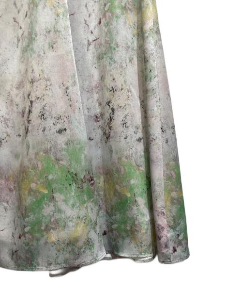 HERALBONY（ヘラルボニー）HERALBONY (ヘラルボニー) サテンスカート「サクラ」 グリーン サイズ:SIZE Mの古着・服飾アイテム