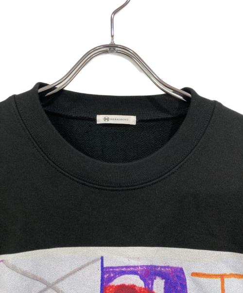 HERALBONY（ヘラルボニー）HERALBONY (ヘラルボニー) レギュラーフィットクループルオーバー「みつけて」 ブラック サイズ:SIZE Lの古着・服飾アイテム