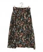 PS Paul SmithＰＳポールスミス）の古着「花柄スカート」｜グリーン×ホワイト
