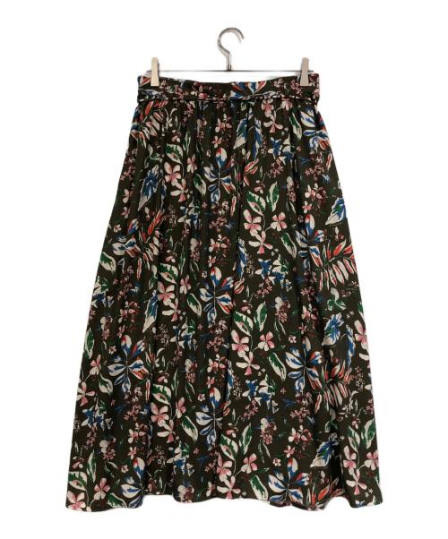 PS Paul Smith（ＰＳポールスミス）PS Paul Smith (ＰＳポールスミス) 花柄スカート グリーン×ホワイト サイズ:SIZE 44Lの古着・服飾アイテム