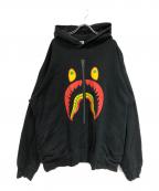 BAPE BY A BATHING APEベイプバイアベイシングエイプ）の古着「シャークプリントパーカー」｜ブラック