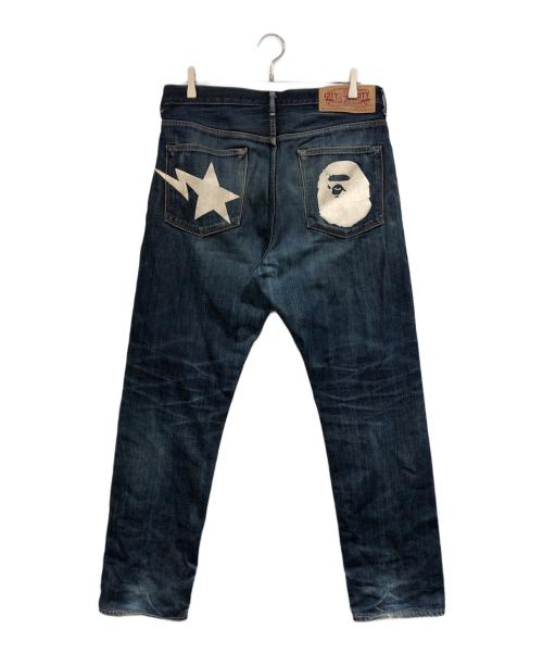 A BATHING APE（アベイシングエイプ）A BATHING APE (ア ベイシング エイプ) 1999 TYPE-02 デニムパンツ インディゴ サイズ:SIZE Lの古着・服飾アイテム
