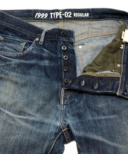 A BATHING APE（アベイシングエイプ）A BATHING APE (ア ベイシング エイプ) 1999 TYPE-02 デニムパンツ インディゴ サイズ:SIZE Lの古着・服飾アイテム