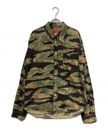 A BATHING APE（アベイシングエイプ）の古着「タイガーカモシャツ」｜グリーン
