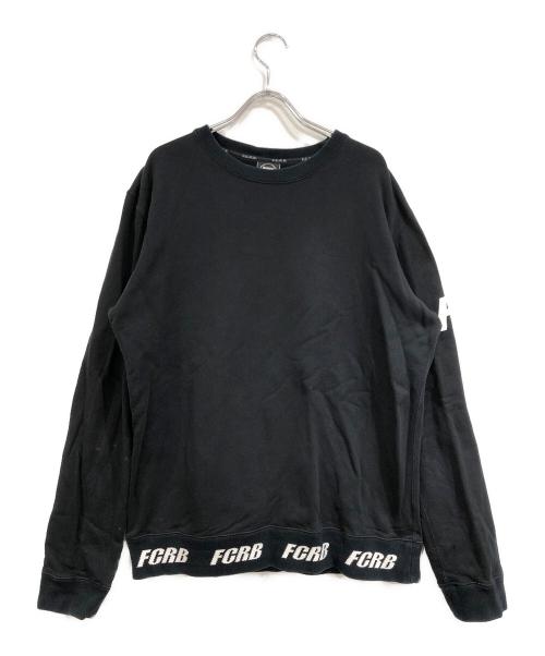 F.C.R.B.（エフシーレアルブリストル）F.C.R.B. (エフシーレアルブリストル) ロゴデザインクルーネックスウェット ブラック サイズ:SIZE Lの古着・服飾アイテム