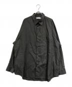 Graphpaperグラフペーパー）の古着「Broad L/S Oversized Regular Collar Shirt」｜グレー