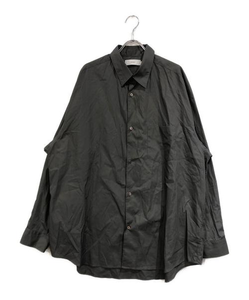 Graphpaper（グラフペーパー）Graphpaper (グラフペーパー) Broad L/S Oversized Regular Collar Shirt グレー サイズ:SIZE 1の古着・服飾アイテム