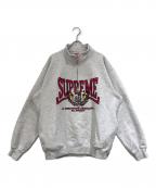 SUPREMEシュプリーム）の古着「Crest Applique Half Zip Pullover」｜グレー