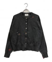 UNITED ARROWS×HELLO KITTY（ユナイテッドアローズ×ハローキティ）の古着「刺繍デザインカーディガン」｜グレー