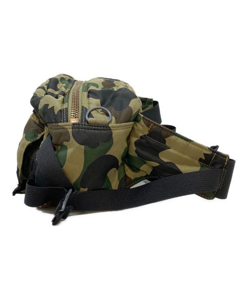 PORTER（ポーター）PORTER (ポーター) A BATHING APE (アベイシングエイプ) カモ柄コラボショルダーバッグ オリーブの古着・服飾アイテム