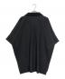 HOMME PLISSE ISSEY MIYAKE (オム プリッセ イッセイ ミヤケ) プリーツオープンカラーシャツ ブラック サイズ:SIZE 3：32000円