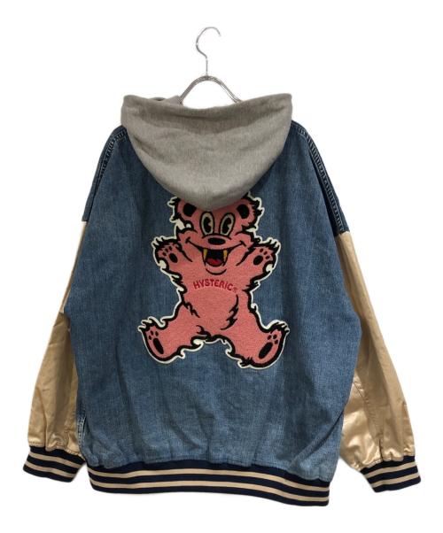 Hysteric Glamour（ヒステリックグラマー）Hysteric Glamour (ヒステリックグラマー) FIRE BEARアップリケリメイクデニムブルゾン インディゴ サイズ:SIZE Freeの古着・服飾アイテム