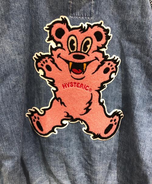 Hysteric Glamour（ヒステリックグラマー）Hysteric Glamour (ヒステリックグラマー) FIRE BEARアップリケリメイクデニムブルゾン インディゴ サイズ:SIZE Freeの古着・服飾アイテム