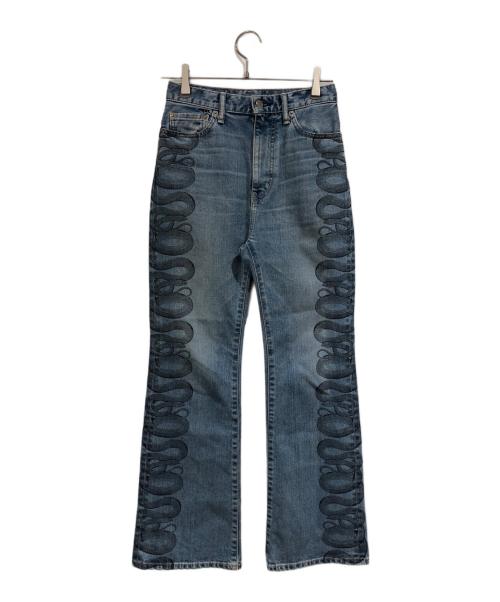 Hysteric Glamour（ヒステリックグラマー）Hysteric Glamour (ヒステリックグラマー) SNAKELOOPフレアデニムパンツ インディゴ サイズ:26の古着・服飾アイテム