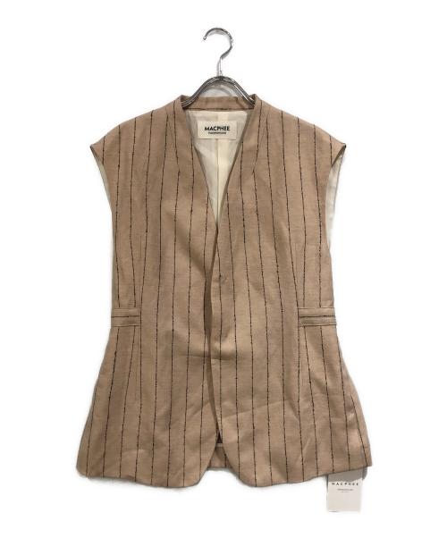 MACPHEE（マカフィー）MACPHEE (マカフィー) ダブルカバーリネン ジレ ベージュ サイズ:SIZE 36 未使用品の古着・服飾アイテム