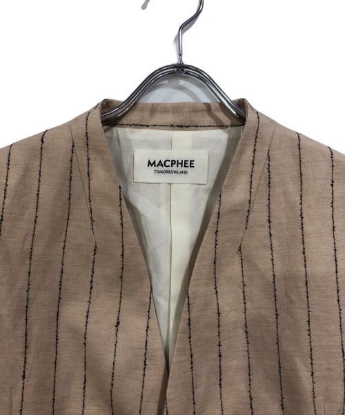 MACPHEE（マカフィー）MACPHEE (マカフィー) ダブルカバーリネン ジレ ベージュ サイズ:SIZE 36 未使用品の古着・服飾アイテム