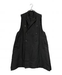 RICK OWENS（リックオウエンス）の古着「ロングジレ」｜ブラック