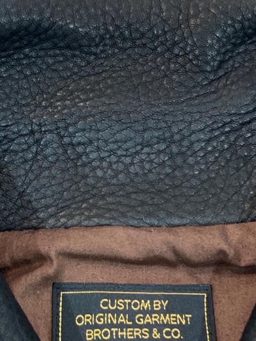 ORIGINAL GARMENT BROTHERS（オリジナル ガーメント ブラザーズ）ORIGINAL GARMENT BROTHERS (オリジナル ガーメント ブラザーズ) Y’2 LEATHER (ワイツーレザー) OG-2シングルレザージャケット ブラック サイズ:SIZE Mの古着・服飾アイテム