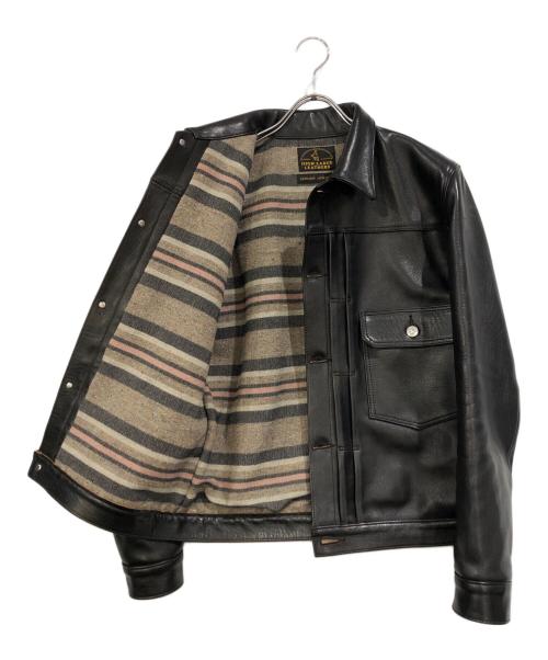 HIGH LARGE LEATHERS（ハイラージレザーズ）HIGH LARGE LEATHERS (ハイラージレザーズ) レザージャケット ブラック サイズ:38の古着・服飾アイテム