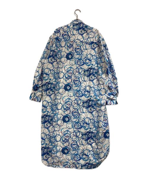 HERALBONY（ヘラルボニー）HERALBONY (ヘラルボニー) シャツワンピース「タイトル不明」 ブルー サイズ:Freeの古着・服飾アイテム