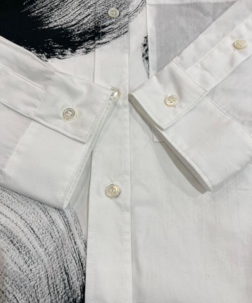 HERALBONY（ヘラルボニー）HERALBONY (ヘラルボニー) バンドカラーシャツ「タイトル不明」 ホワイト サイズ:Ｌの古着・服飾アイテム