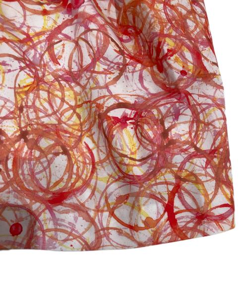 HERALBONY（ヘラルボニー）HERALBONY (ヘラルボニー) フレアスカート「タイトル不明」 ピンク サイズ:Mの古着・服飾アイテム