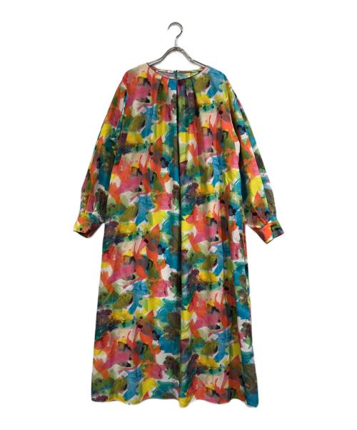 HERALBONY（ヘラルボニー）HERALBONY (ヘラルボニー) クルーネックワンピース「タイトル不明」 ブルー サイズ:freeの古着・服飾アイテム