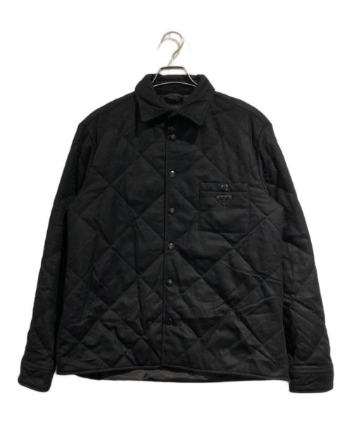 PRADA（プラダ）PRADA (プラダ) Cashmere Padded Shirt Jacket ブラック サイズ:SIZE Sの古着・服飾アイテム