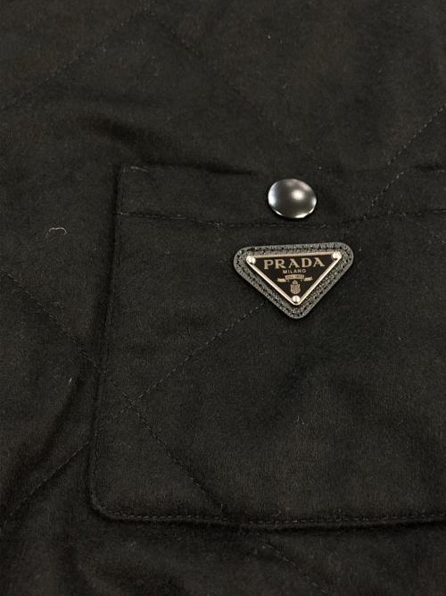 PRADA（プラダ）PRADA (プラダ) Cashmere Padded Shirt Jacket ブラック サイズ:SIZE Sの古着・服飾アイテム