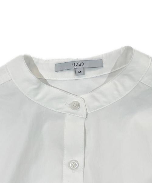 UN3D.（アンスリード）UN3D. (アンスリード) W TRIANGLE TUCK SH ホワイト サイズ:SIZE 36の古着・服飾アイテム