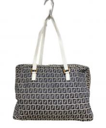 FENDI（フェンディ）の古着「ズッキーノ柄トートバッグ」｜グレー×ネイビー
