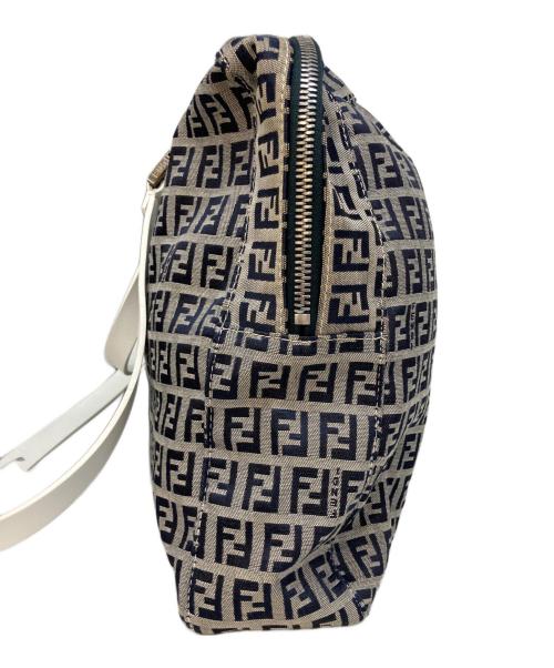 FENDI（フェンディ）FENDI (フェンディ) ズッキーノ柄トートバッグ グレー×ネイビーの古着・服飾アイテム