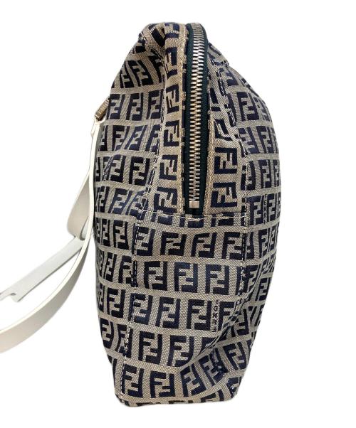 FENDI（フェンディ）FENDI (フェンディ) ズッキーノ柄トートバッグ グレー×ネイビーの古着・服飾アイテム