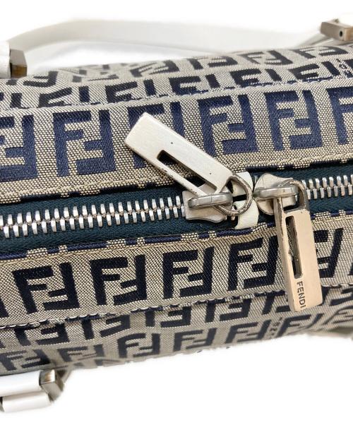 FENDI（フェンディ）FENDI (フェンディ) ズッキーノ柄トートバッグ グレー×ネイビーの古着・服飾アイテム