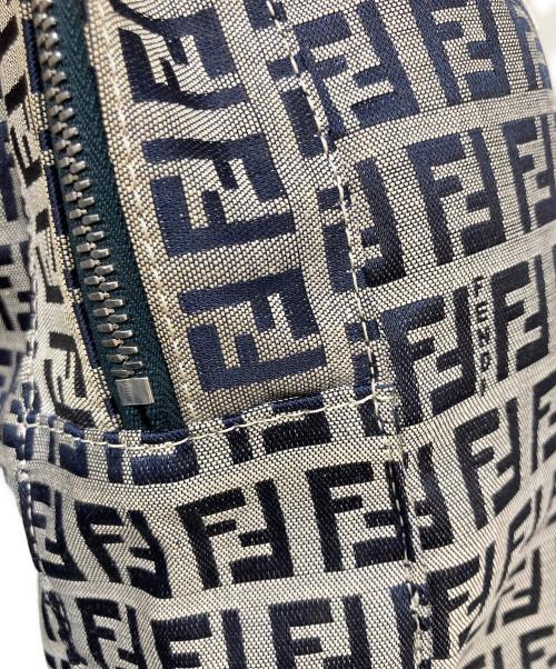 FENDI（フェンディ）FENDI (フェンディ) ズッキーノ柄トートバッグ グレー×ネイビーの古着・服飾アイテム