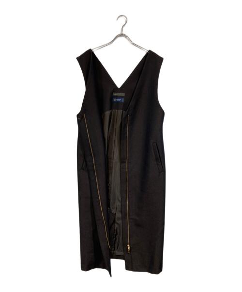 Noble（ノーブル）Noble (ノーブル) グランピアンズウールチェックジャンスカ ブラック サイズ:SIZE38の古着・服飾アイテム