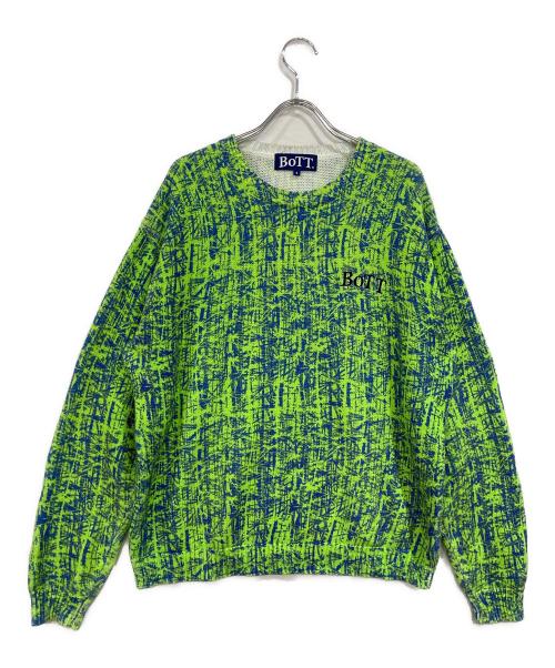 BoTT（ボット）BoTT (ボット) Bamboo Camo Printed Sweater グリーン×ブルー サイズ:SIZE Sの古着・服飾アイテム