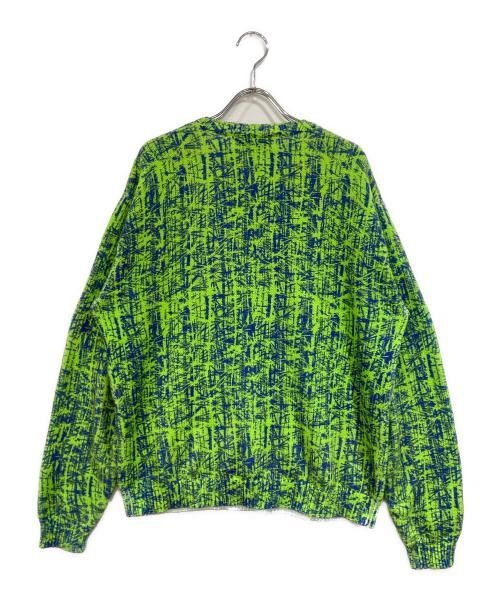 BoTT（ボット）BoTT (ボット) Bamboo Camo Printed Sweater グリーン×ブルー サイズ:SIZE Sの古着・服飾アイテム