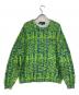 BoTT（ボット）の古着「Bamboo Camo Printed Sweater」｜グリーン×ブルー