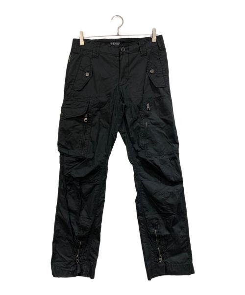 ARMANI JEANS（アルマーニジーンズ）ARMANI JEANS (アルマーニジーンズ) ギミックカーゴパンツ ブラック サイズ:44の古着・服飾アイテム