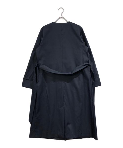 UNTITLED（アンタイトル）UNTITLED (アンタイトル) エアタスラン ノーカラーコート ネイビー サイズ:SIZE M 未使用品の古着・服飾アイテム