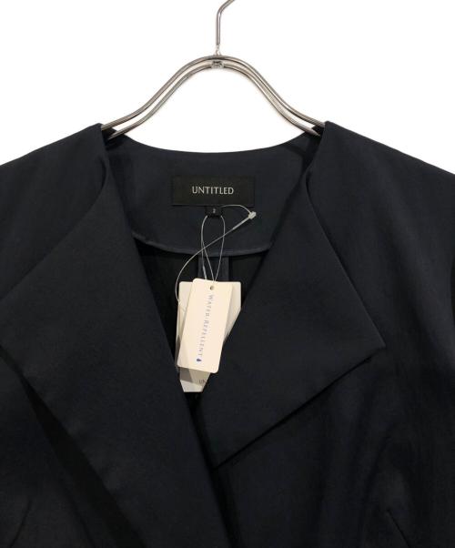 UNTITLED（アンタイトル）UNTITLED (アンタイトル) エアタスラン ノーカラーコート ネイビー サイズ:SIZE M 未使用品の古着・服飾アイテム